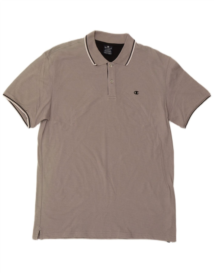 Camisa polo masculina CHAMPION XL cinza algodão