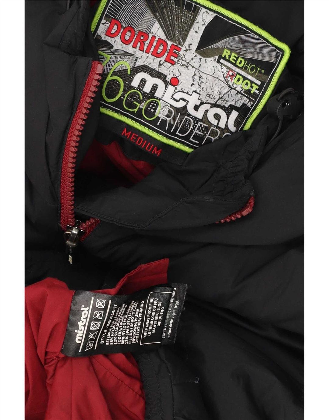 Jaqueta acolchoada com capuz masculina Mistral UK 38 poliéster preto médio
