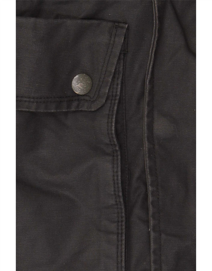 Diesel Mens Parka Jacket UK 38 Algodão preto médio