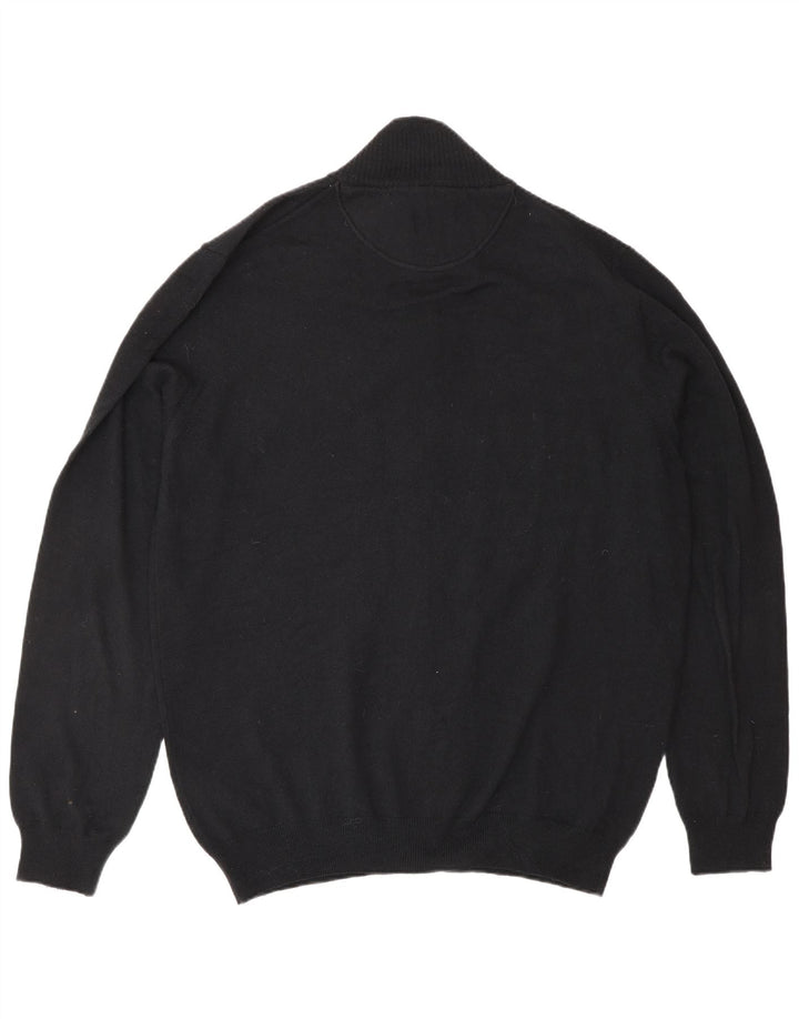 Suéter cardigã masculino TRUSSARDI JEANS 3XL lã preta