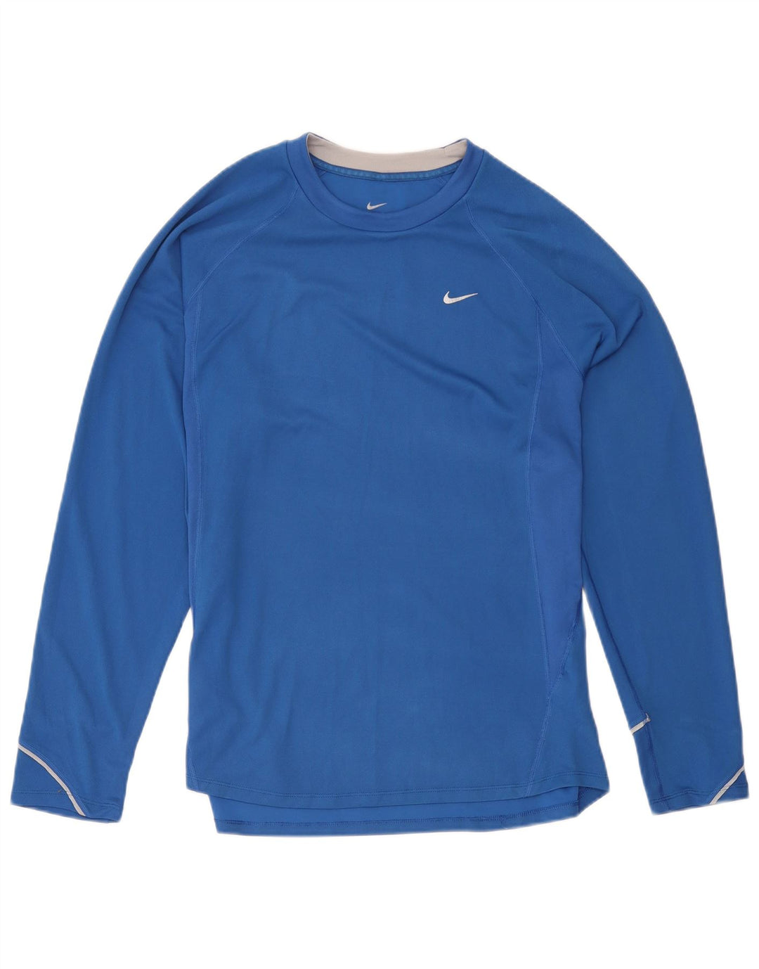 Top Nike Dri Fit Feminino Manga Longa UK 20/22 XL Azul Poliéster