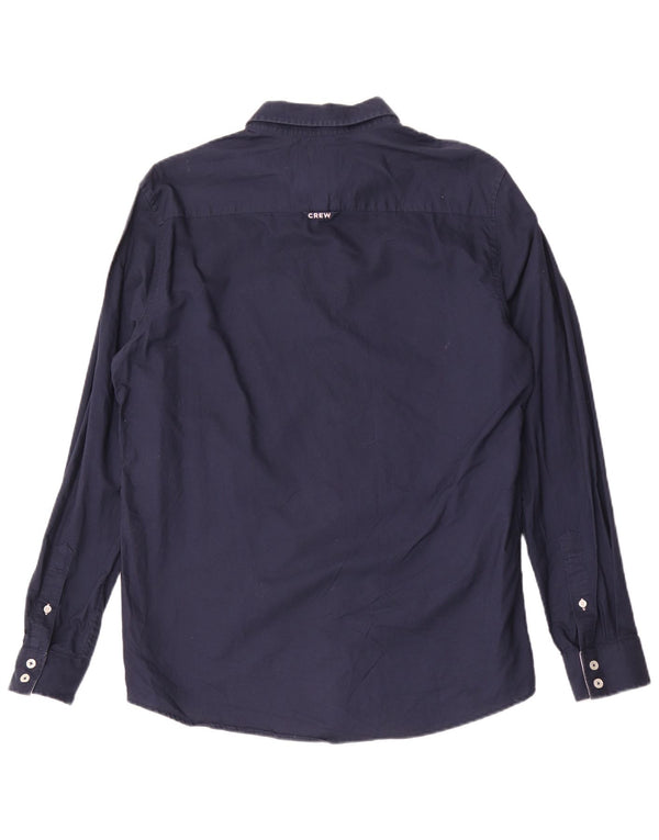 Crew Clothing Mens Camisa Slim Fit Grande Algodão Azul Marinho