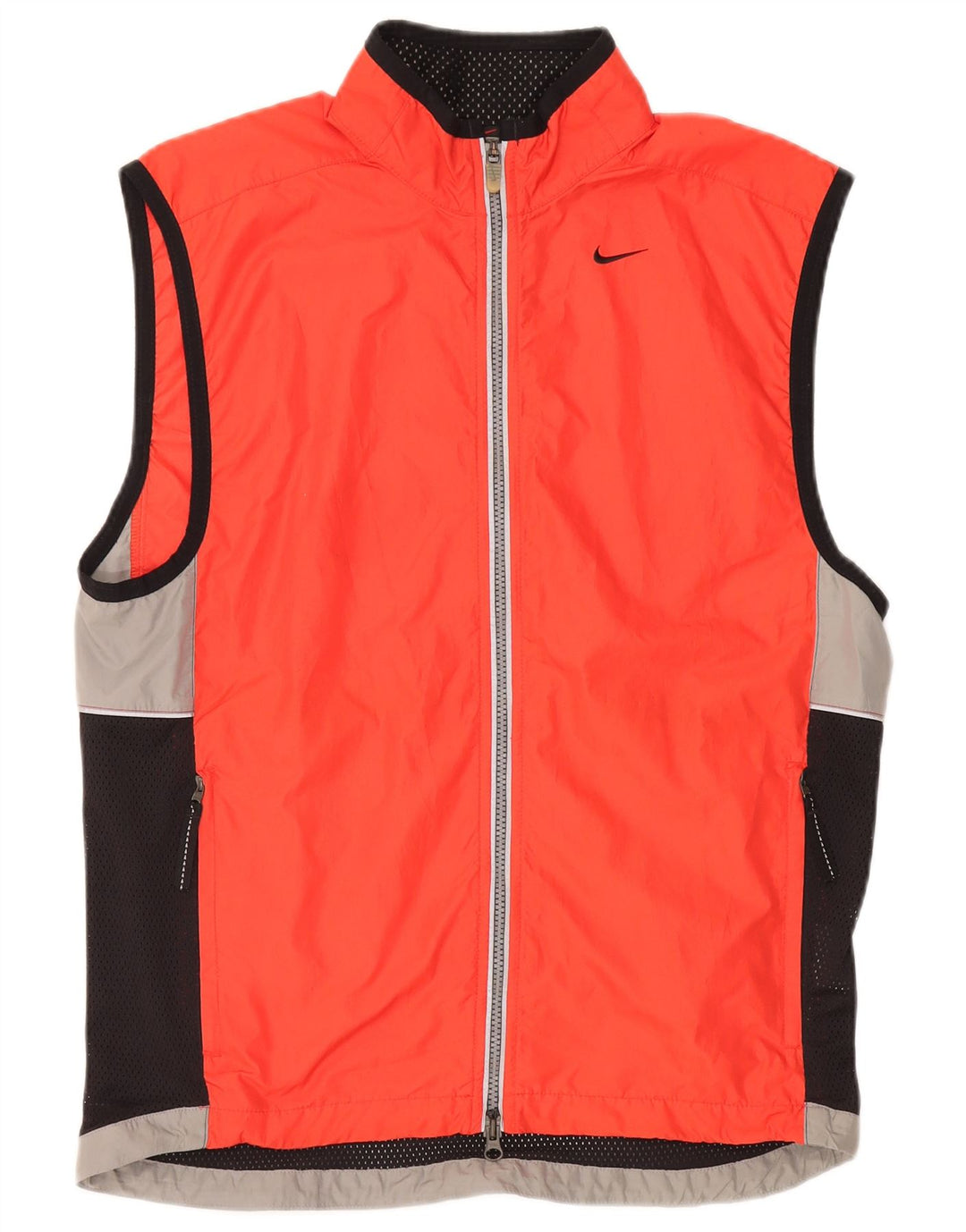 NIKE Jaqueta masculina sem mangas com top de treino laranja médio bloco colorido