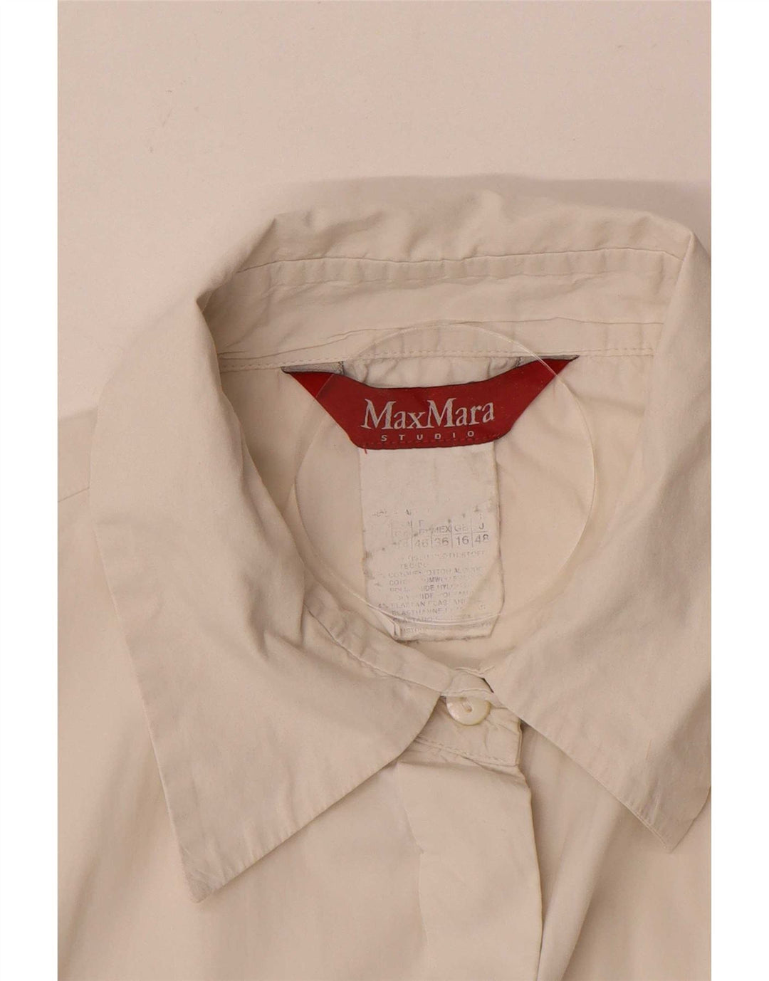 Max Mara Blusa Camisa Feminina UK 16 Grande Branca