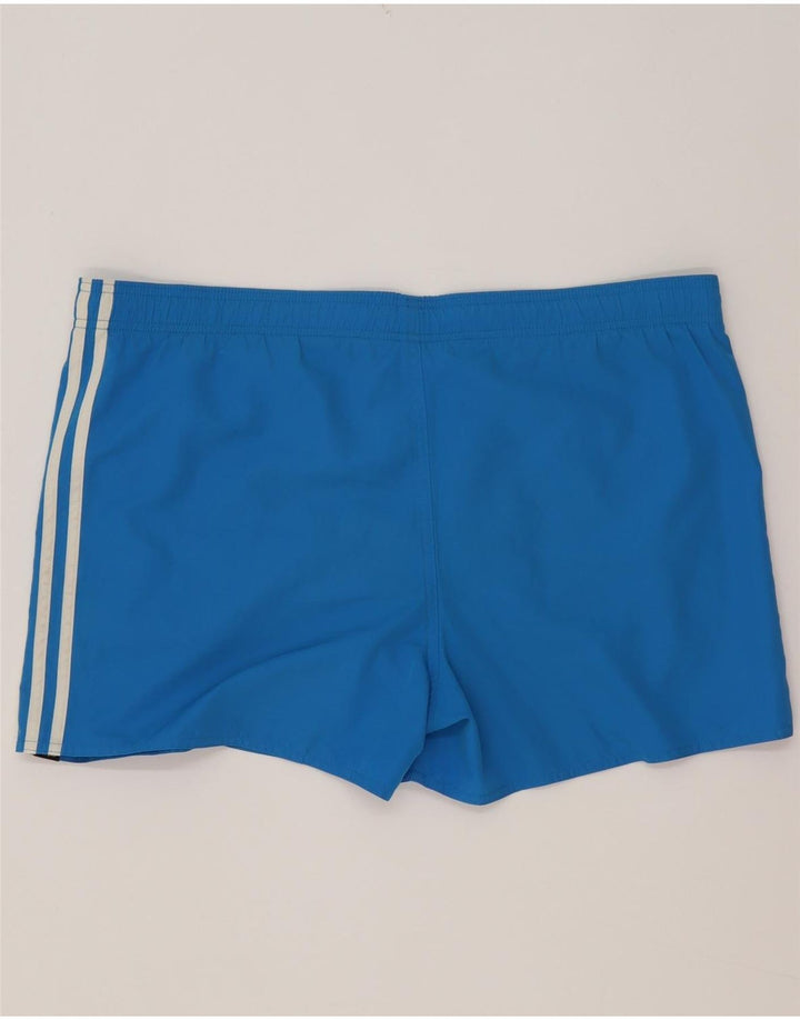 Shorts de natação masculinos Adidas grande poliéster azul