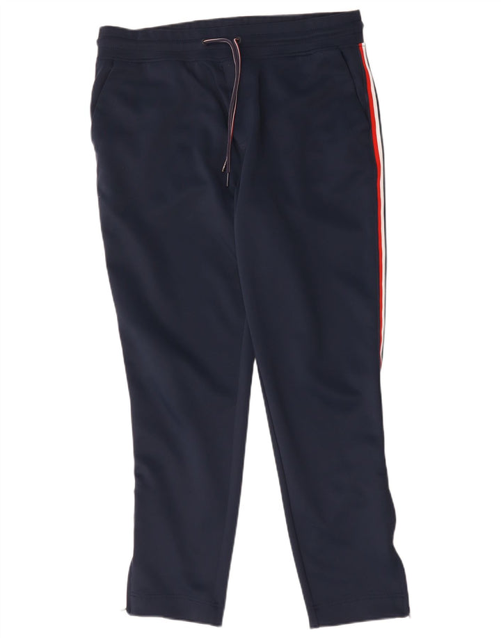 Calça de treino masculina Tommy Hilfiger médio azul marinho colorblock