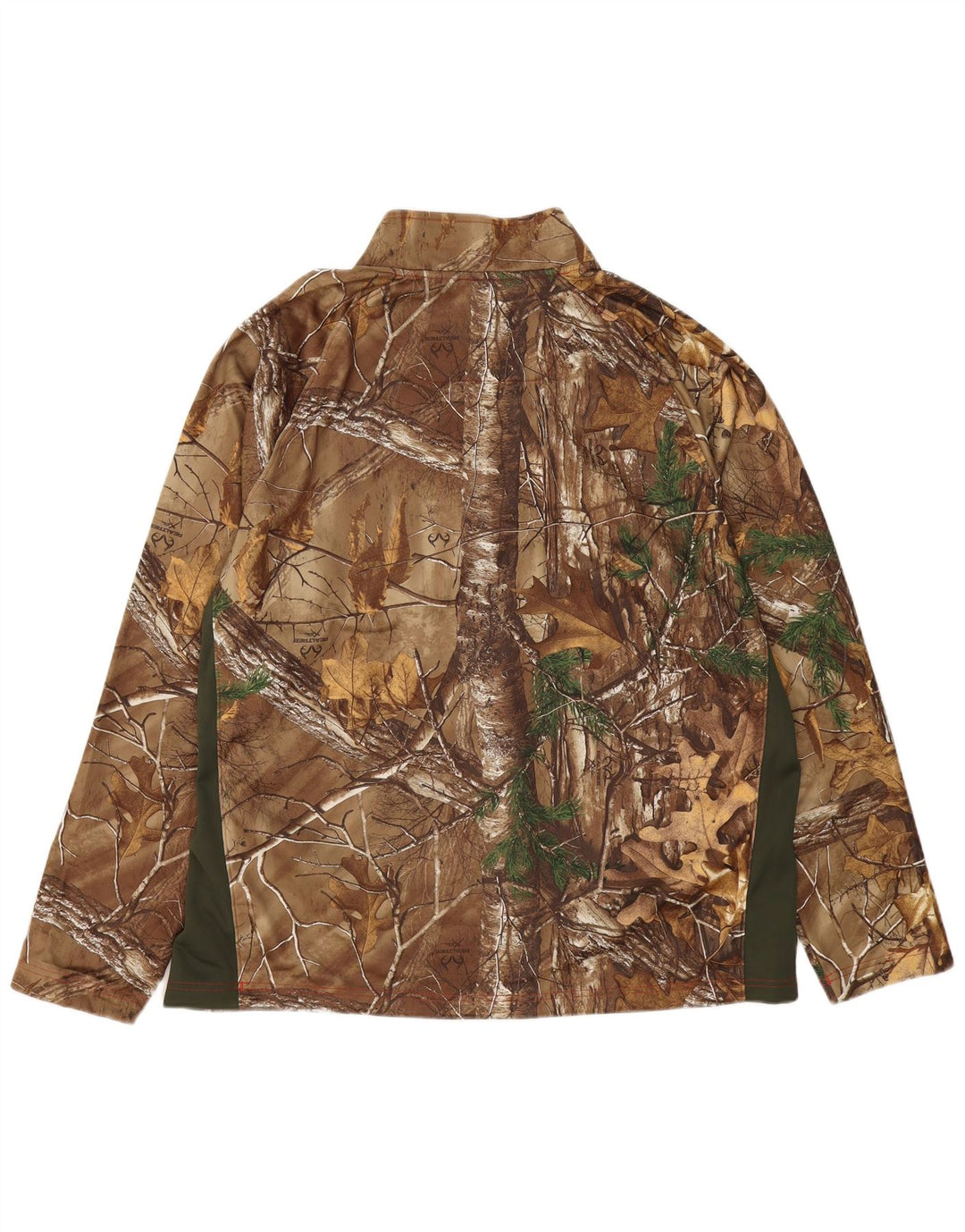 UNDER ARMOUR Mens Cold Gear Pulôver Treino Top 2XL Brown Colourblock