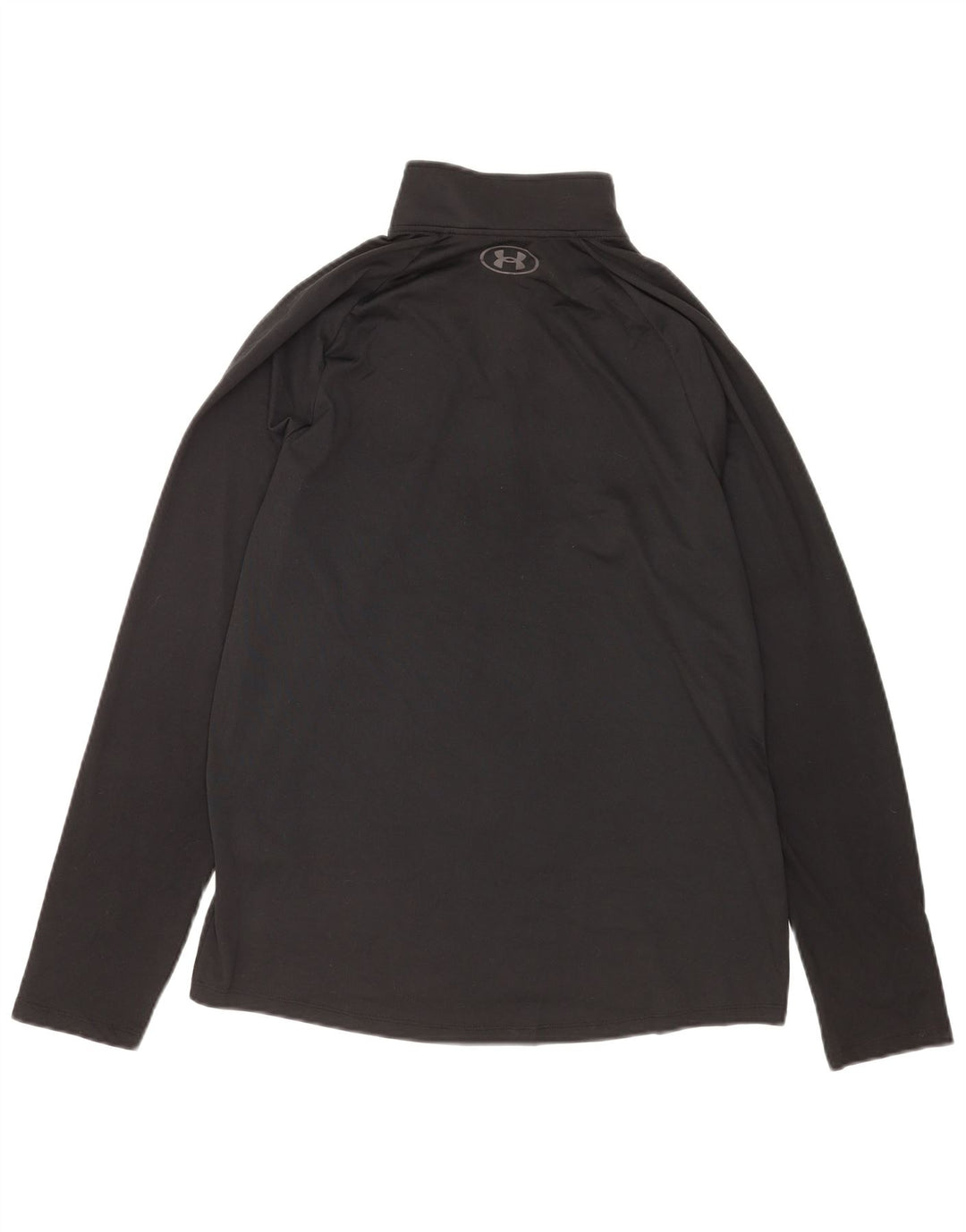 Under Armour Mens Zip Neck Pulôver Treino Top Médio Poliéster Preto