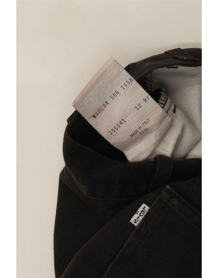 Jeans retos femininos Levi's W32 L28 algodão preto