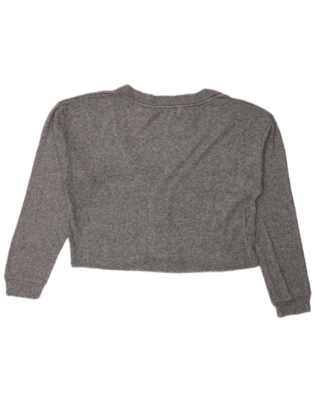 Zara Suéter Cardigan Feminino Crop Oversized Reino Unido 10 Pequeno Cinza