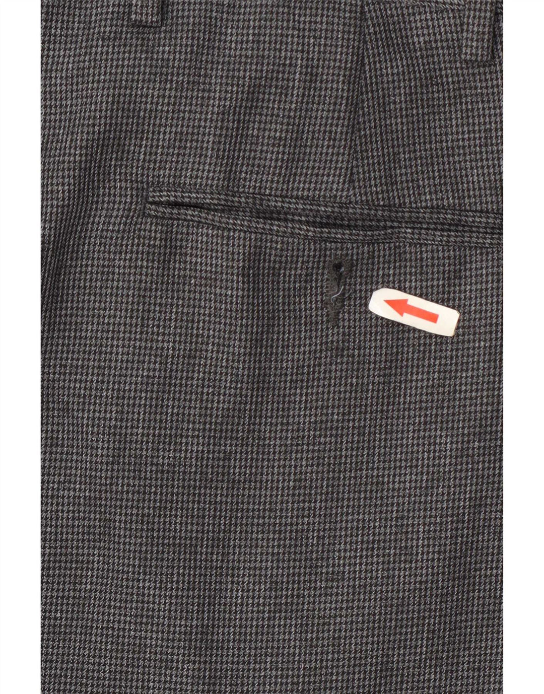 Calça masculina de terno regular Marks & Spencer W38 L29 cinza Houndstooth
