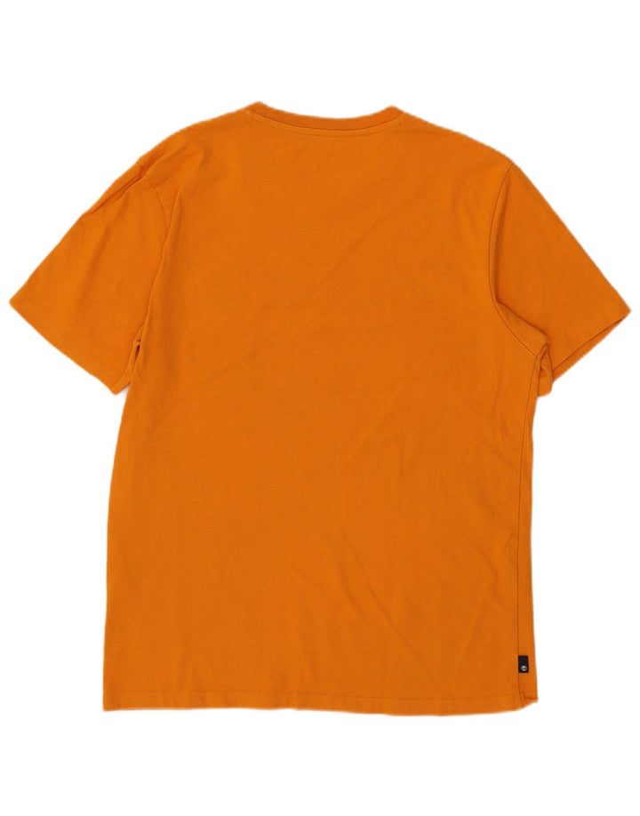Camiseta masculina Timberland Regular Fit Graphic Top Médio Algodão Laranja