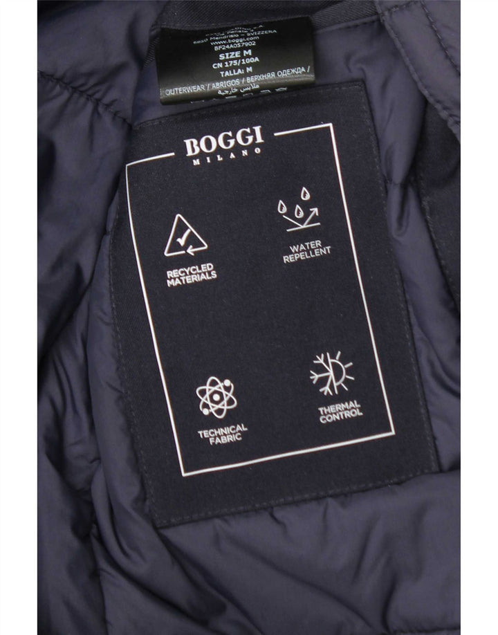 Casaco corta-vento masculino Boggi UK 38 poliéster azul marinho médio