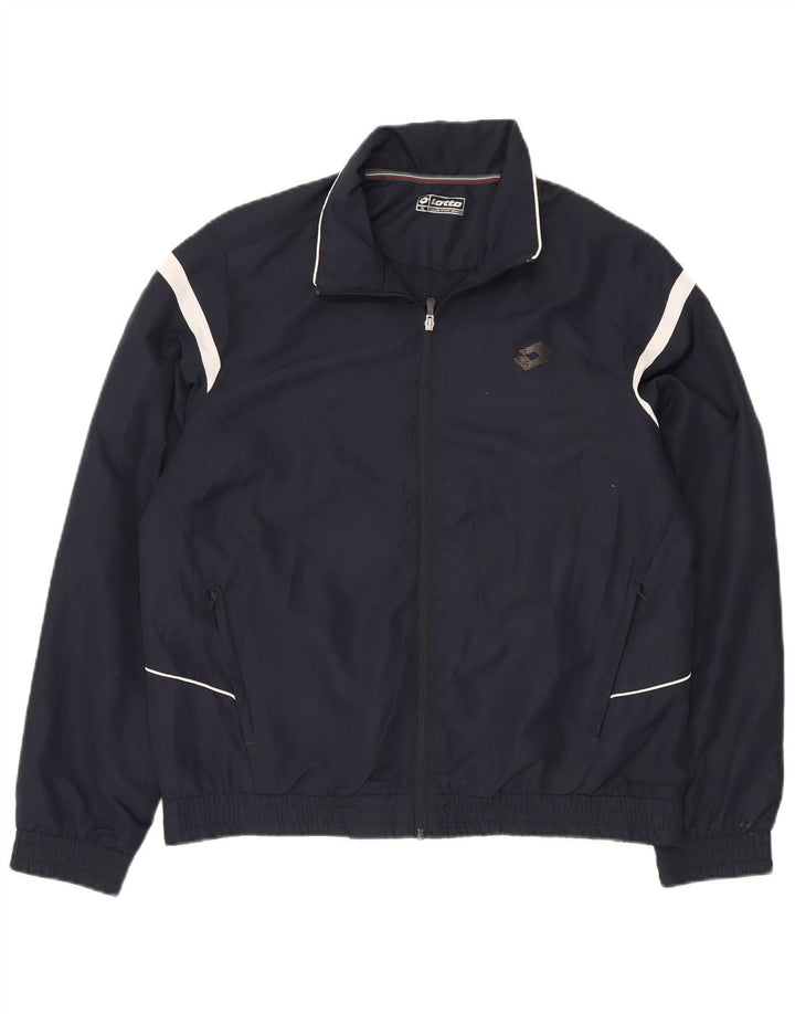 Lotto Mens Treino Top Jaqueta XL Azul Marinho Colourblock Poliéster