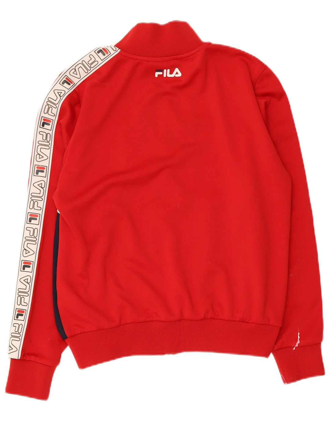 Jaqueta feminina FILA Graphic Tracksuit Top UK 14 Medium Red Colourblock