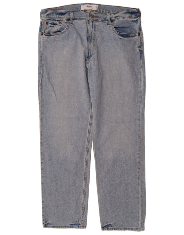Hollister Mens Loose Jeans W34 L32 Azul Algodão