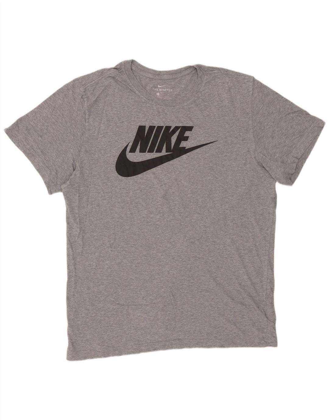 Camiseta gráfica masculina NIKE Top grande algodão cinza