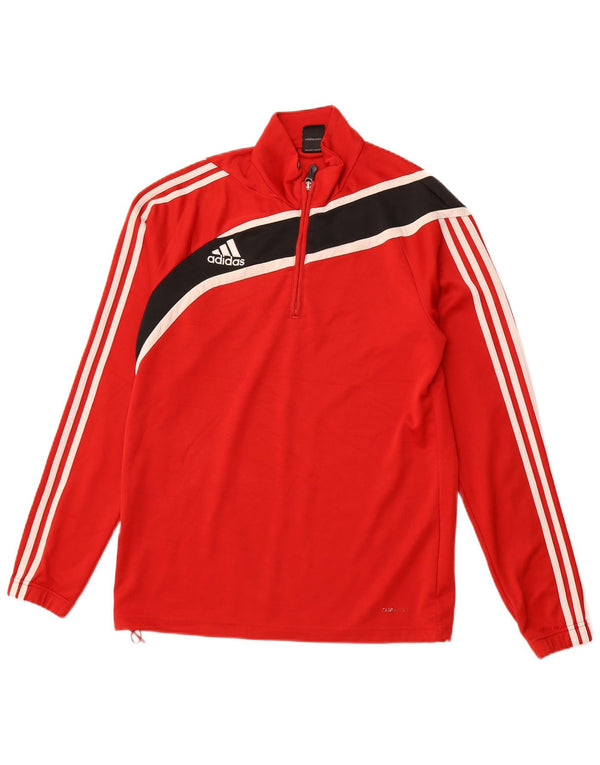 ADIDAS Mens Clima 365 Top Manga Longa UK 40/42 Médio Vermelho Colourblock