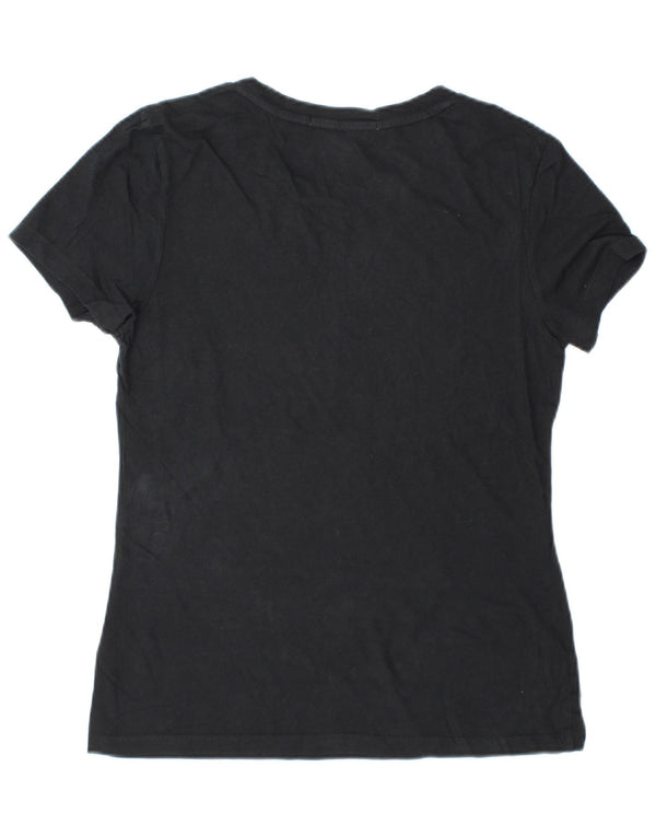 Camiseta feminina CALVIN KLEIN JEANS com estampa gráfica UK 12 algodão preto médio