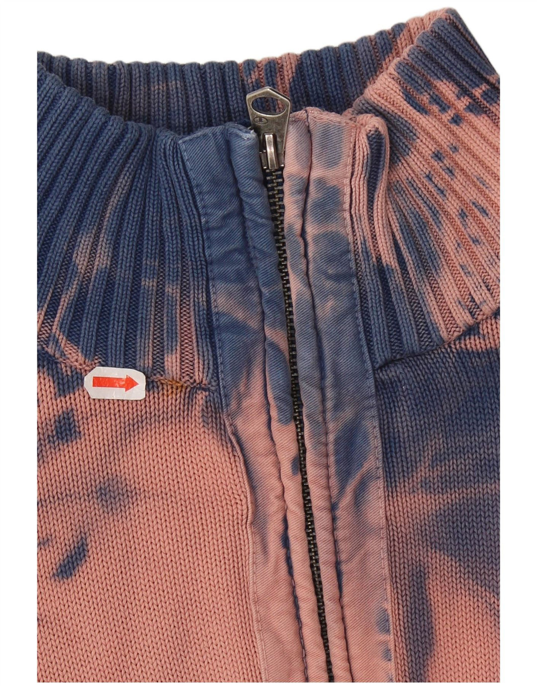 Suéter masculino TOM TAILOR com zíper e gola XL azul tie dye algodão