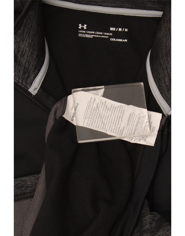 Under Armour Masculino Cold Gear Moletom Jumper Médio Preto Colorblock