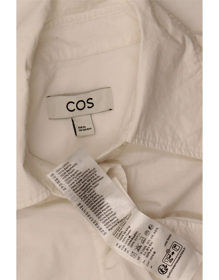 Cos Camisa Feminina Oversized EU 36 Pequeno Algodão Branco