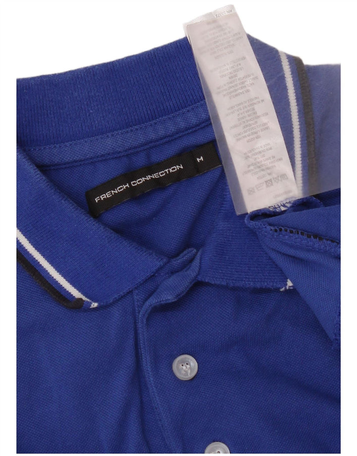 Camisa polo masculina French Connection algodão azul médio