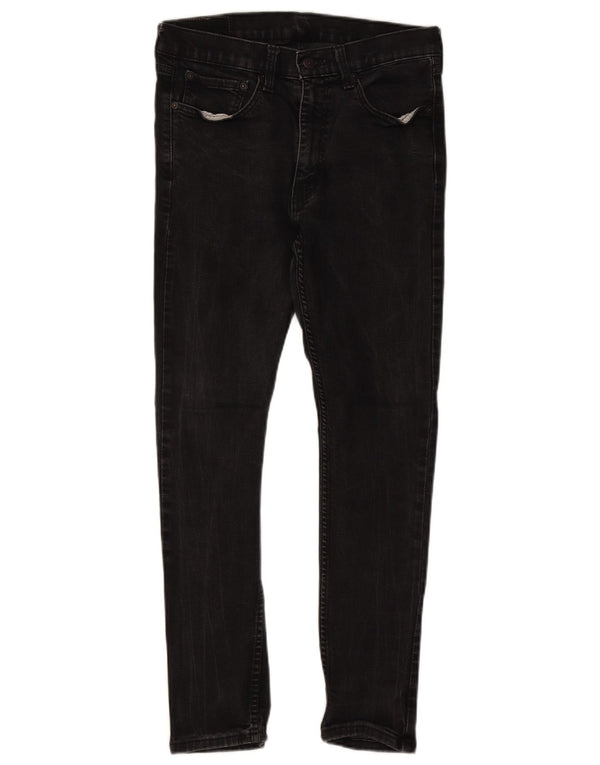LEVI'S Masculino 519 Hi-Ball Skinny Jeans W34 L28 Algodão Preto