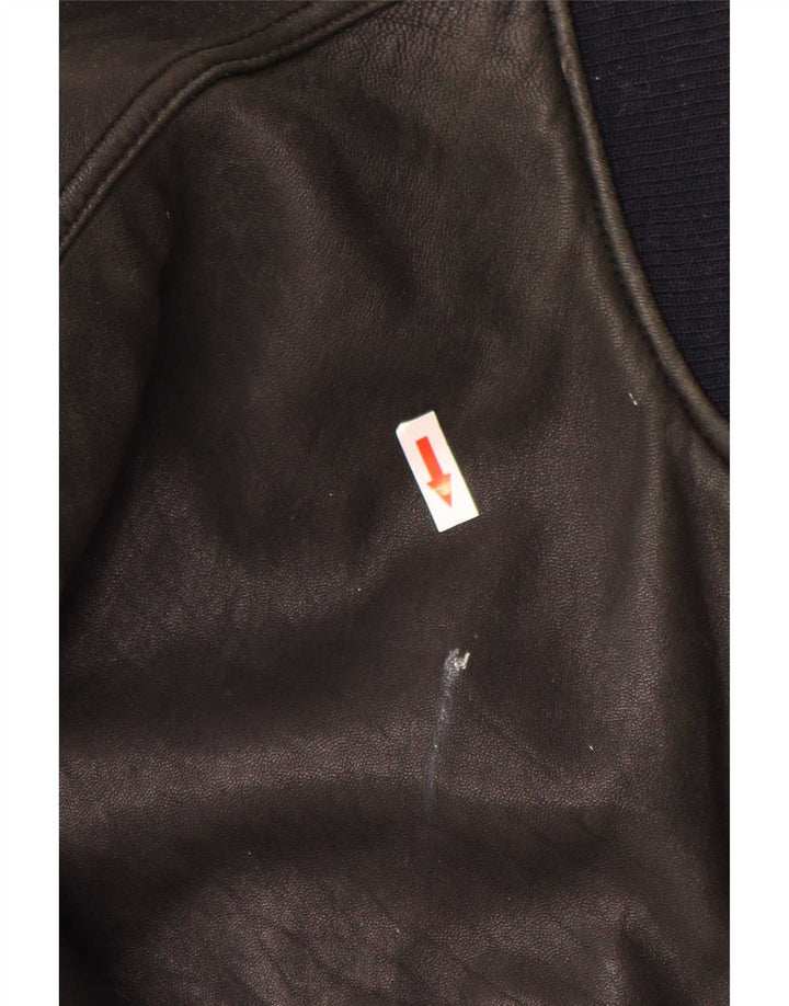 Jaqueta de couro masculina Trapper IT 54 2XL preta