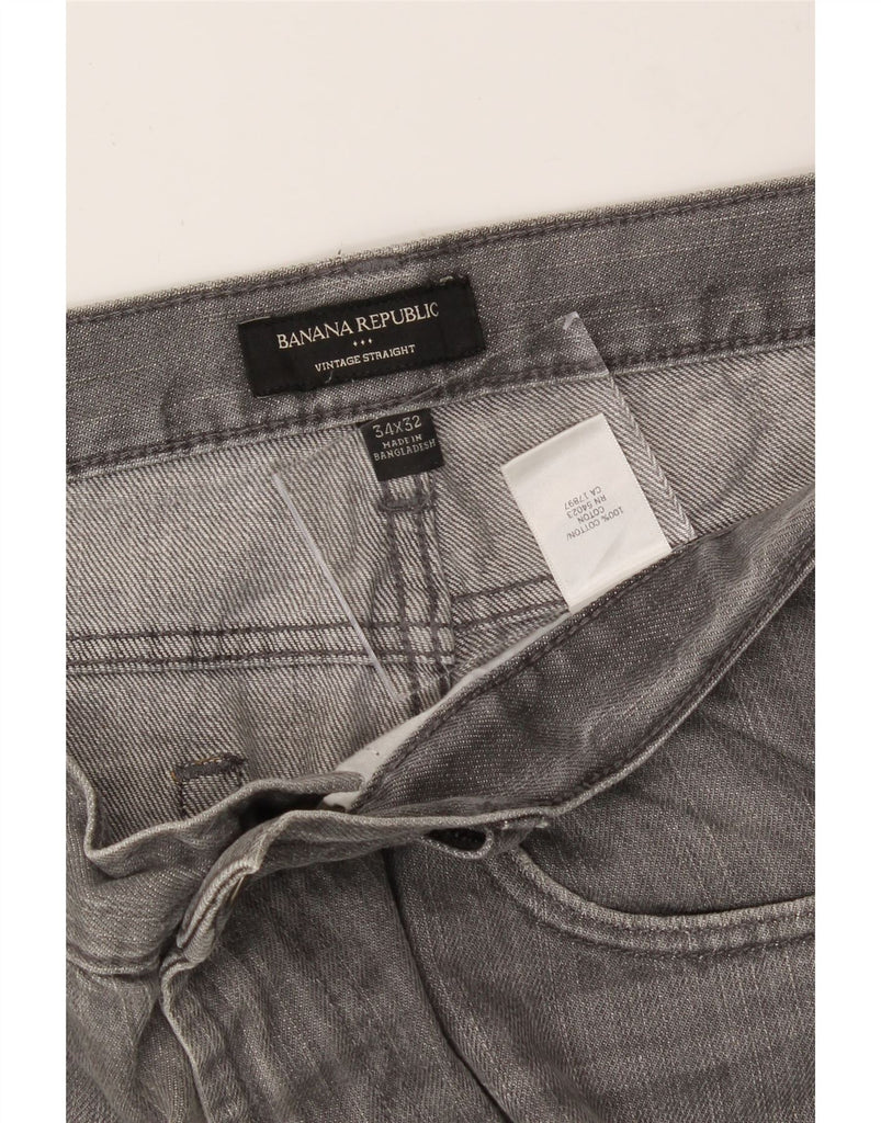BANANA REPUBLIC Mens Straight Jeans W34 L32 Grey Cotton Vintage Banana Republic and Second-Hand Banana Republic from Messina Hembry 