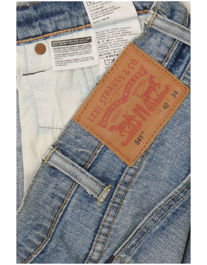 Levi's Masculino 541 Tapered Jeans W42 L34 Azul Algodão