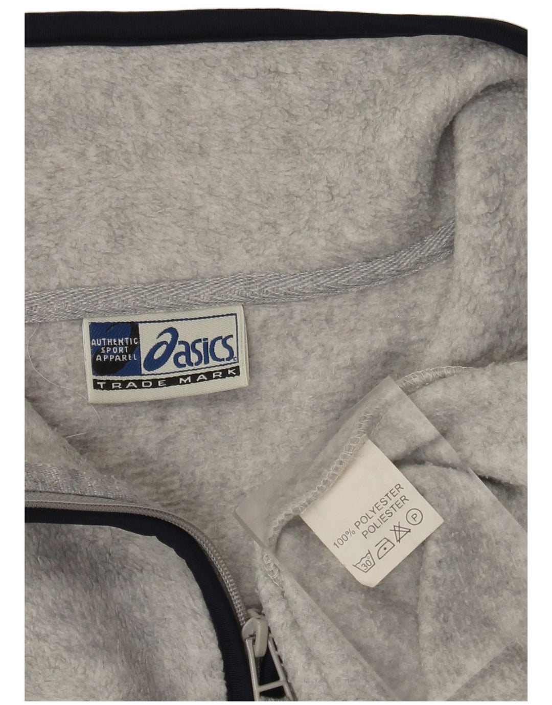 Asics Masculino Zip Neck Fleece Jumper XL Cinza Poliéster