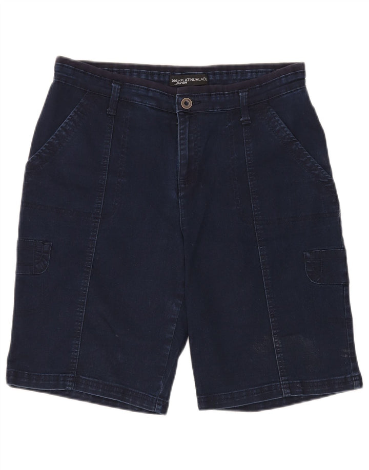 LEE Mens Platinum Label Denim Cargo Shorts W32 Médio Azul Marinho