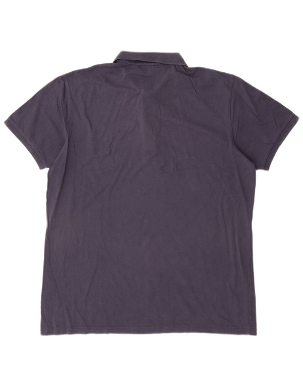 Camisa polo masculina Lacoste tamanho 7 2XL azul marinho