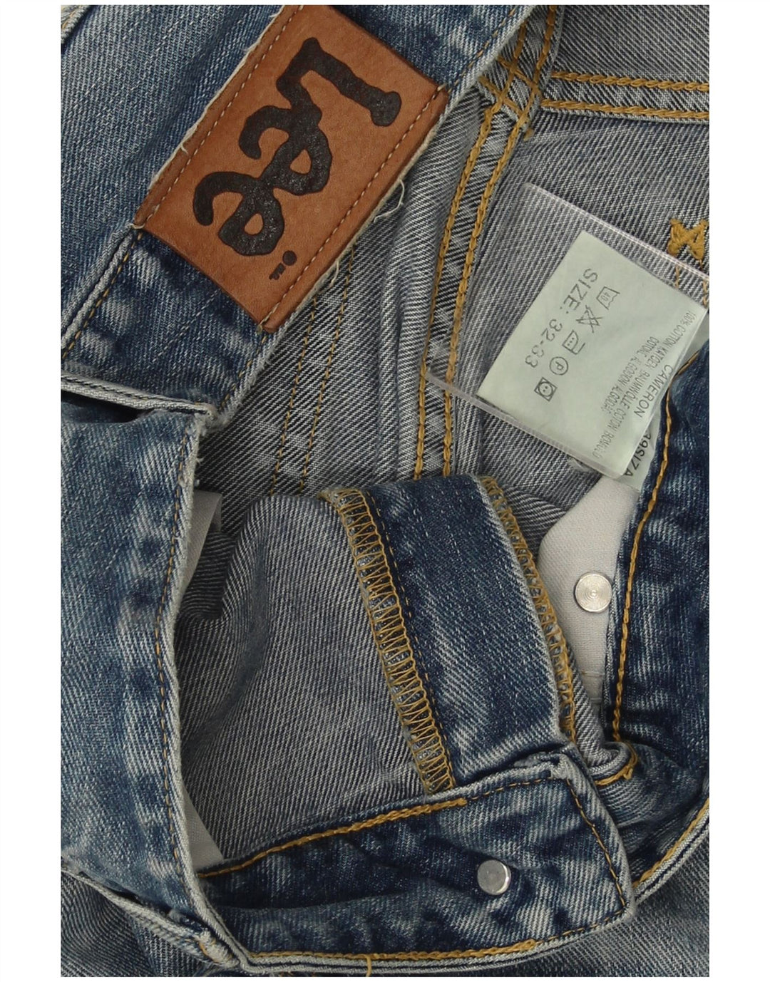 Lee Mens Straight Jeans W32 L33 Azul Algodão