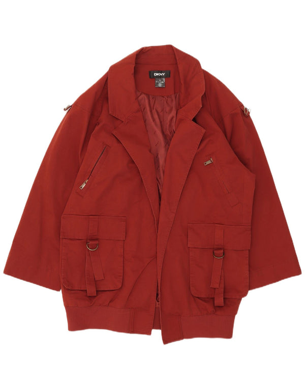 Sobretudo feminino aberto Dkny UK 10 pequeno vermelho