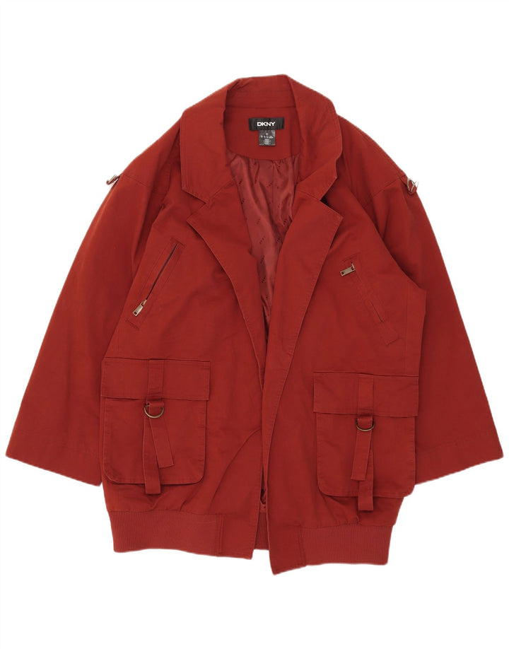 Sobretudo feminino aberto Dkny UK 10 pequeno vermelho