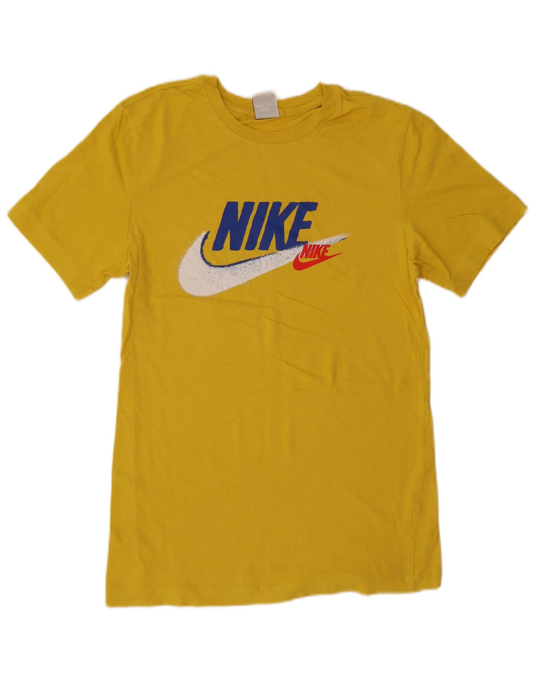 Camiseta Nike masculina gráfica top pequeno algodão amarelo
