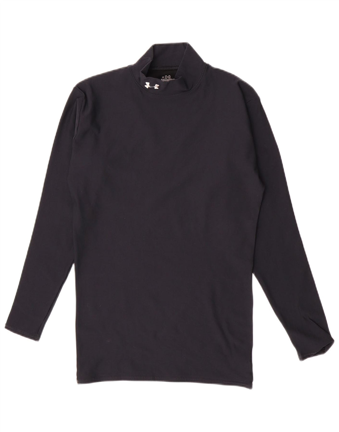 Top feminino Under Armour manga comprida UK 14 grande azul marinho nylon