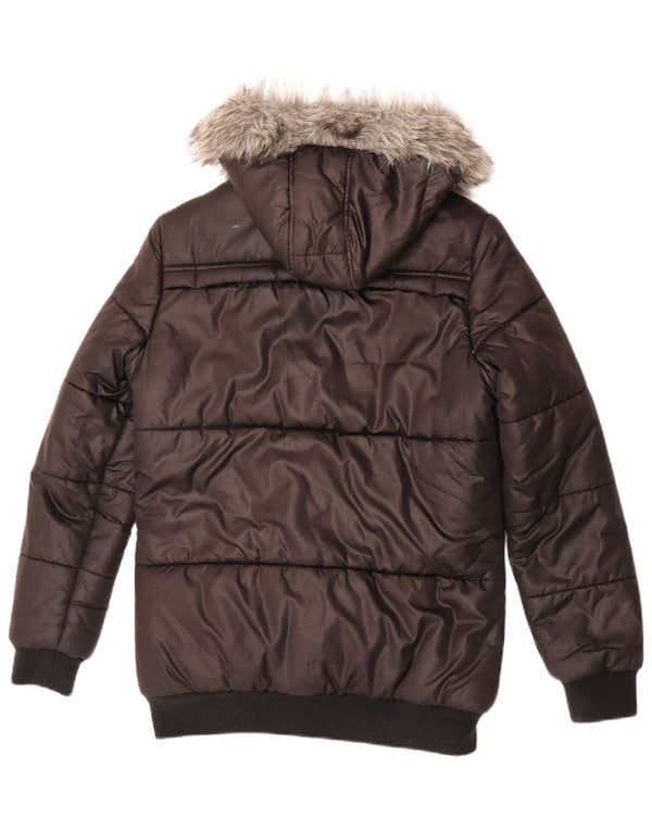 Casaco acolchoado com capuz Esprit Boys 15-16 anos XL preto poliéster