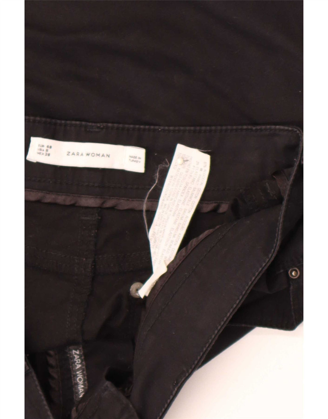 Saia lápis feminina Zara EU 40 médio W30 algodão preto