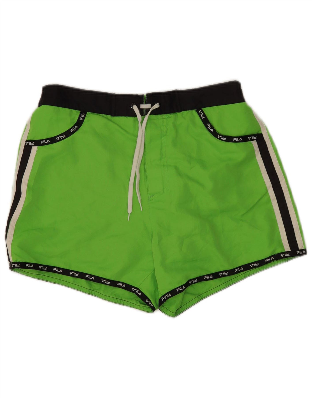 Shorts de natação feminino Fila Graphic UK 14 grande poliéster verde