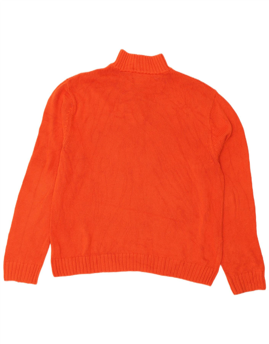 Suéter masculino CHAPS com zíper e gola XL algodão laranja