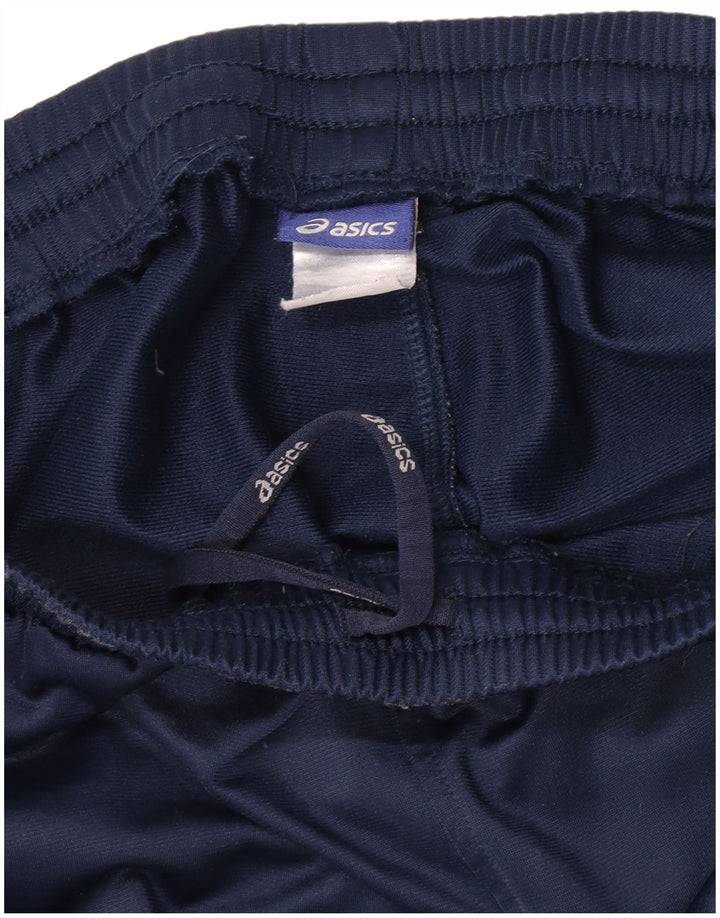 Calças de treino Asics Boys 13-14 anos grandes azul marinho poliéster