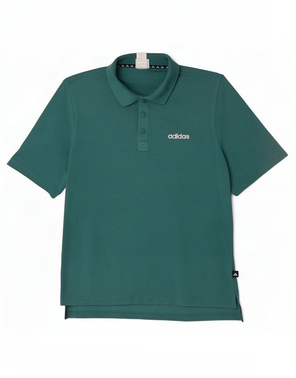 Camisa polo masculina Adidas UK 40/42 algodão verde médio