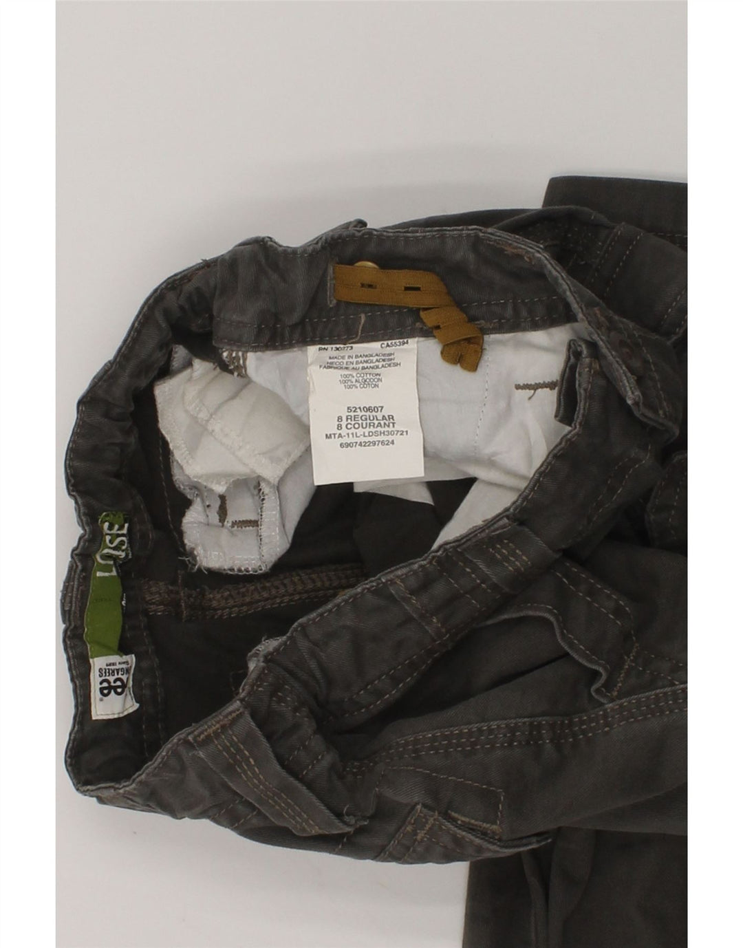 LEE Boys Cargo Shorts 7-8 Years W24 Grey Cotton | Vintage Lee | Thrift | Second-Hand Lee | Used Clothing | Messina Hembry 