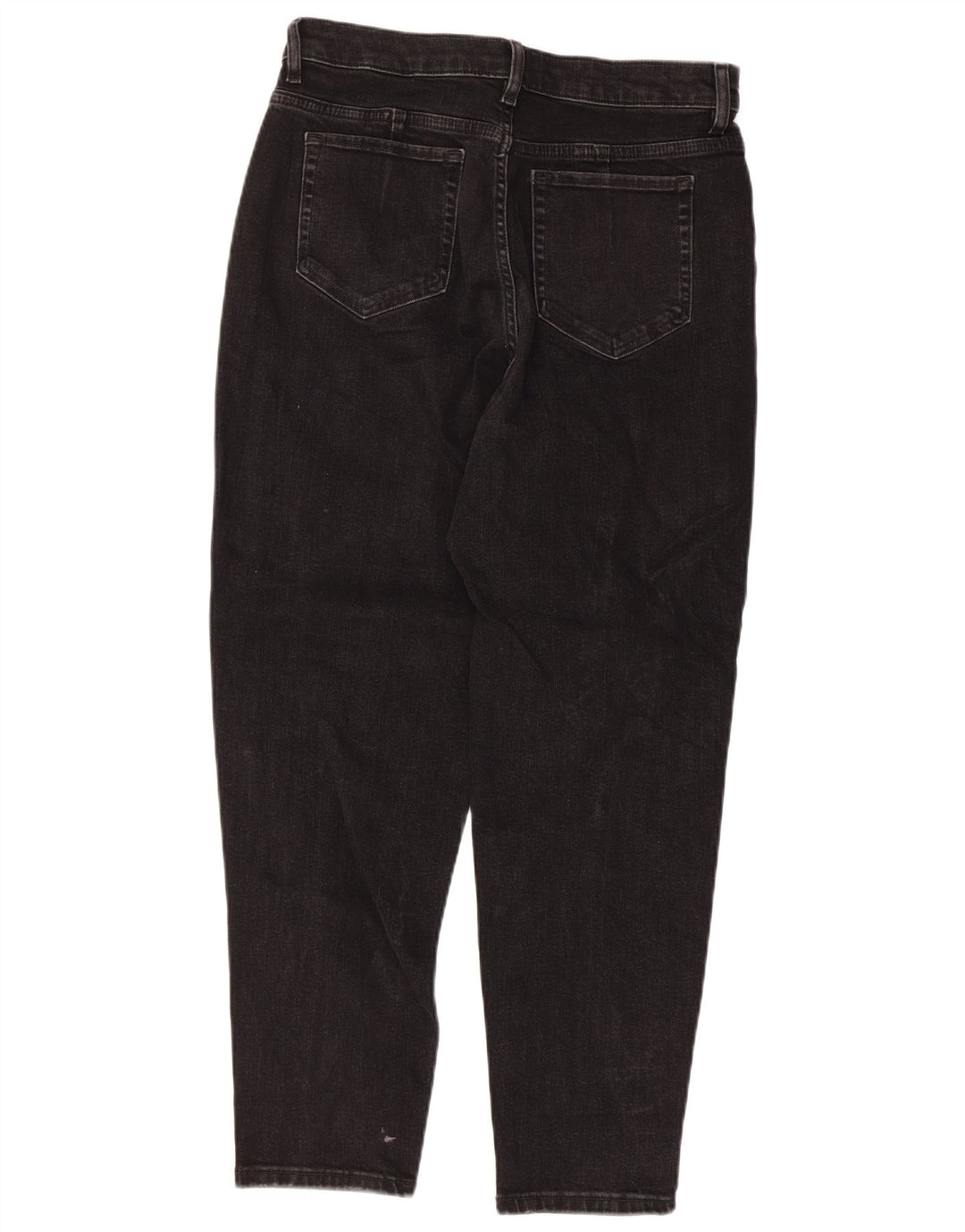 Jeans feminino Marks & Spencer Mom Tapered UK 12 médio W30 L27 preto