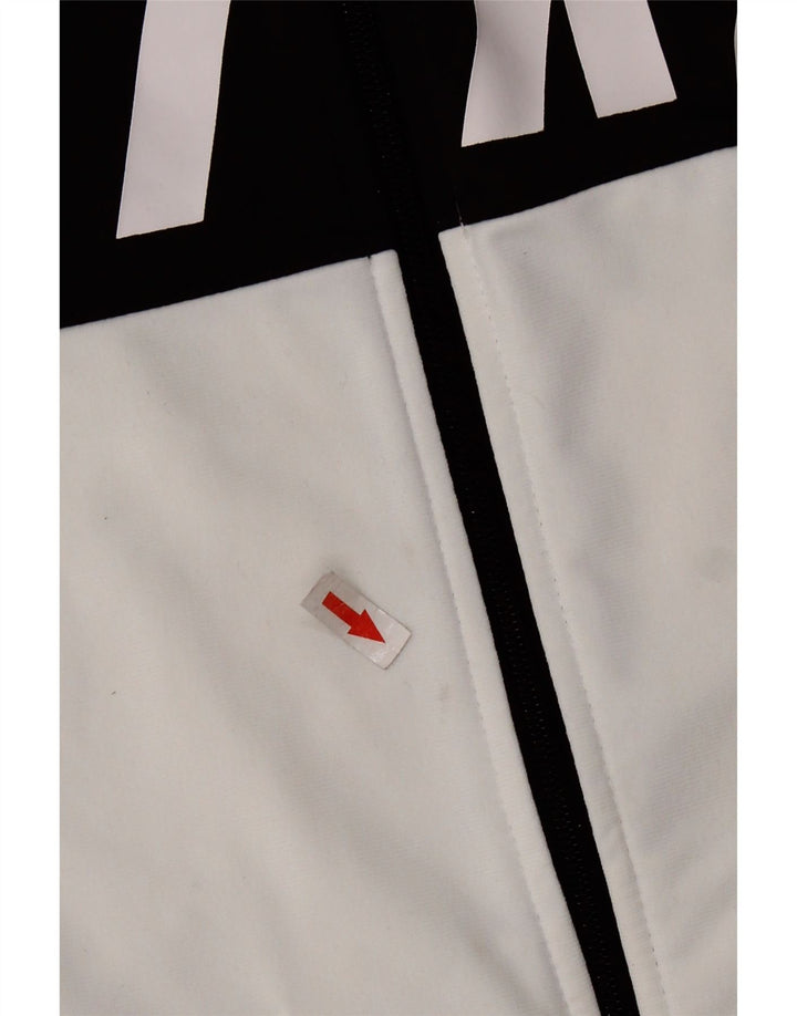 NIKE Mens Graphic Tracksuit Top Jacket Médio Branco Colourblock Poliéster