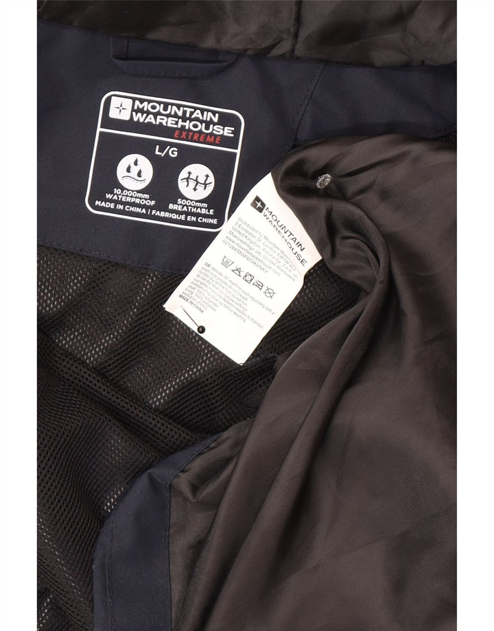 Jaqueta de chuva masculina Mountain Warehouse UK 40 grande bloco colorido azul marinho