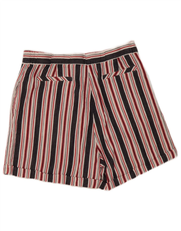 Shorts chino feminino French Connection UK 8 pequeno W28 listrado multicolorido